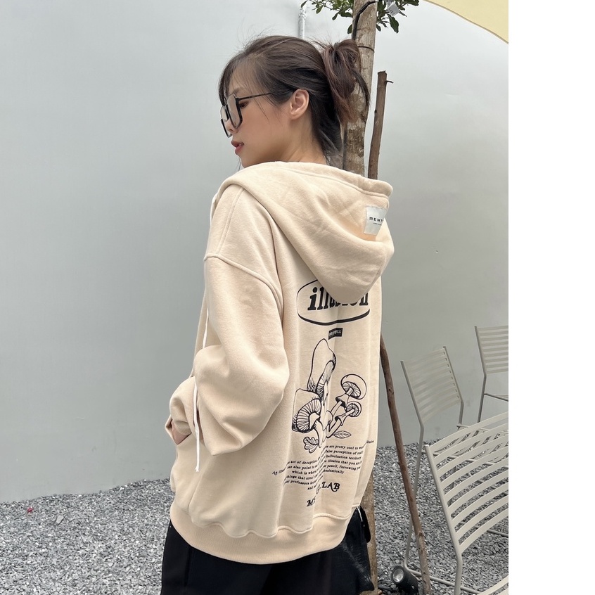 Áo Hoodie  Zip MENTAL® Illusion Hoodie Zip /Sand/