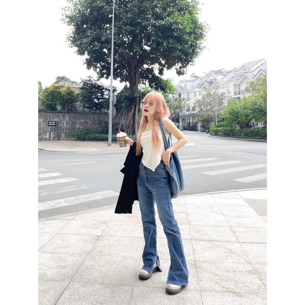 Split Jeans - Quần jean suông xẻ lai - Remmus.vn