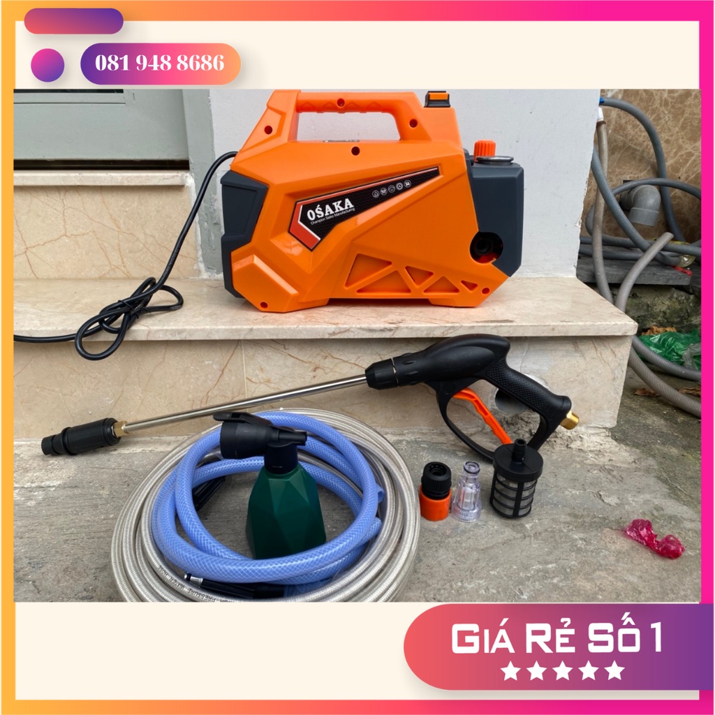 MÁY RỬA XE CAO ÁP OSAKA NHẬT BẢN Rs7 3000W - Đồng 100%