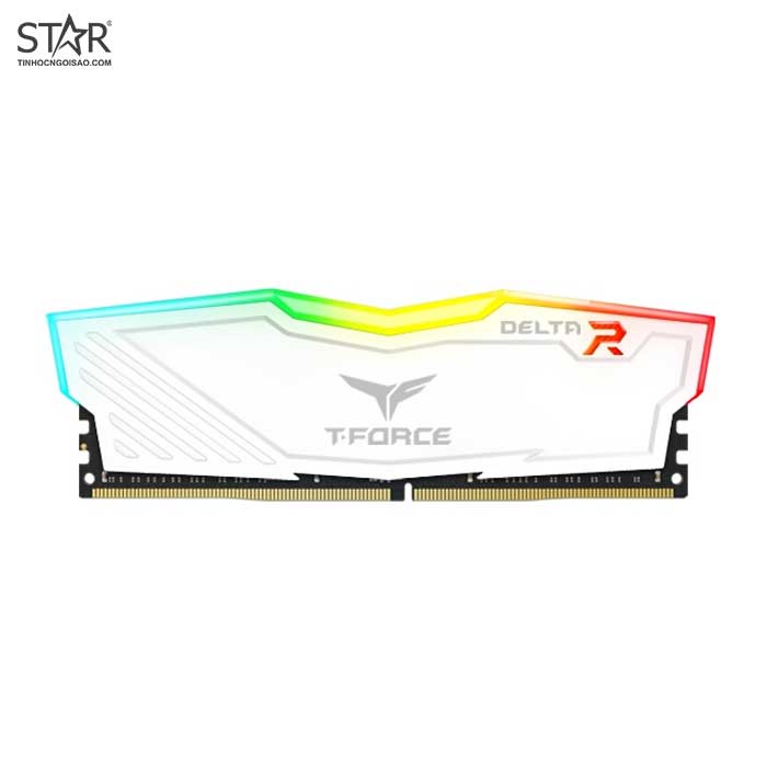 Ram DDR4 TeamGroup 16G/3200 TForce Delta RGB (1x 16GB) (TF4D416G3200HC16C01) (Trắng)