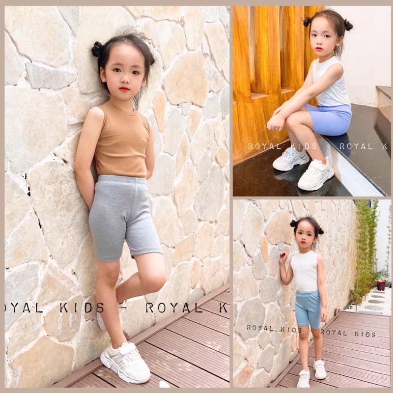 Quần đùi legging cho bé gái chất cotton bozip mềm mại cho bé