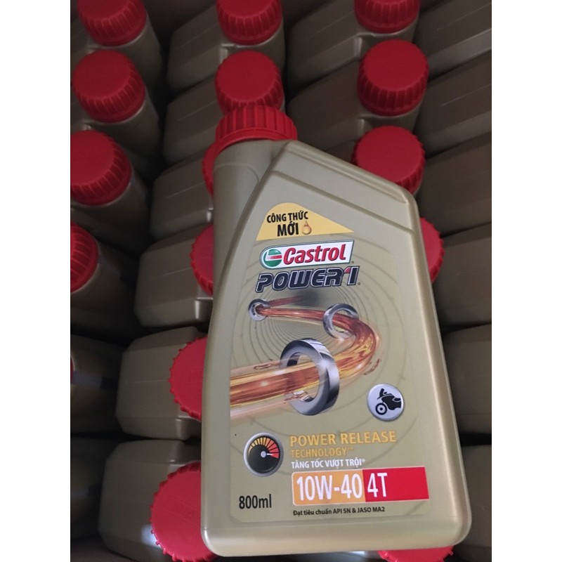 combo 2 Bình Nhớt Xe Máy castrol Power 1 4T 10w40 (800L)