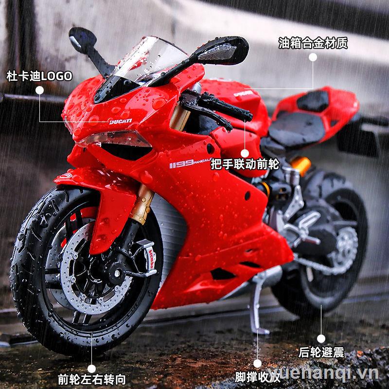 1:12 Ducati Yamaha Kawasaki h2r mô tô đồ chơi trẻ em mô hình mô phỏng trang trí đầu máy xe lửa hợp kim