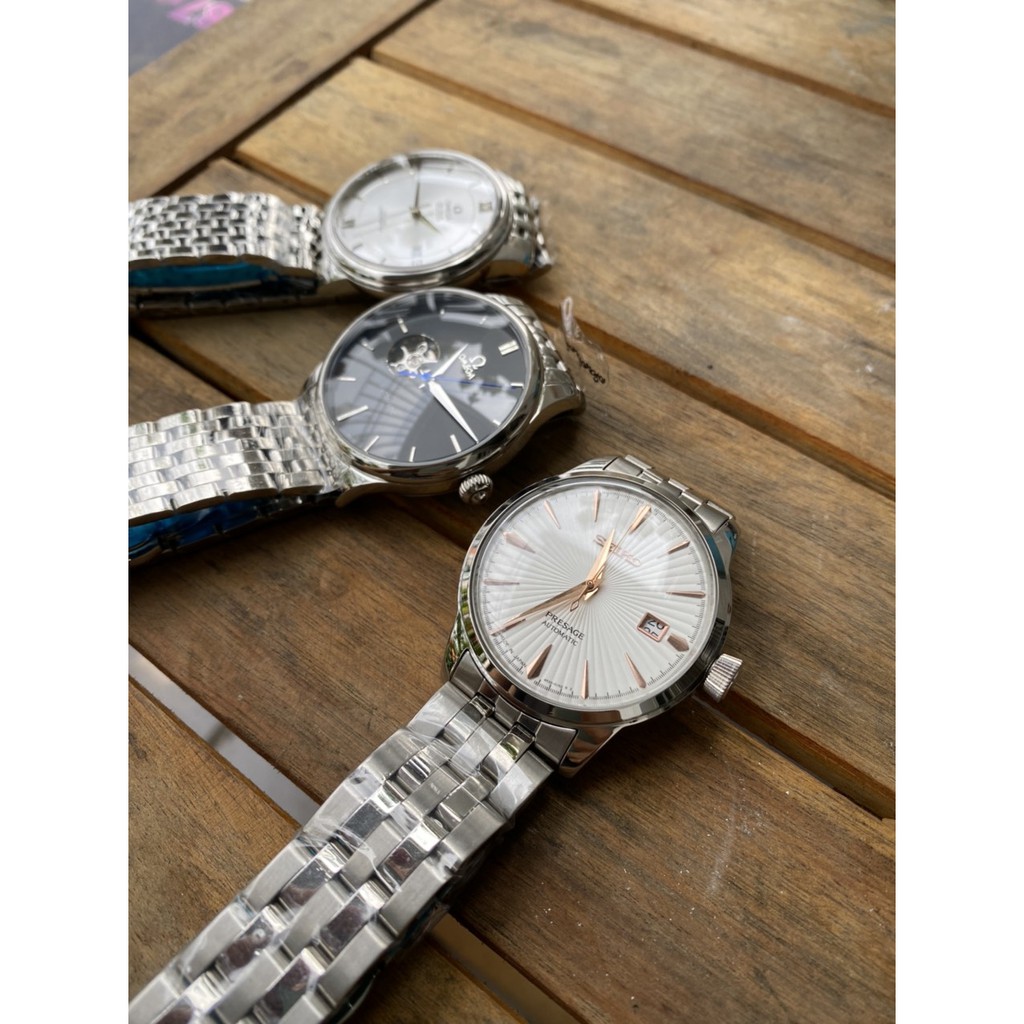 Đồng Hồ Nam Seiko Presage OMGA dây thép , máy cơ , size 41mm , bh 12 tháng