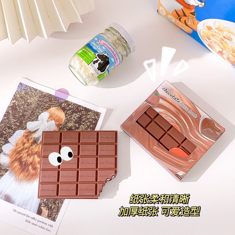 Sổ Ghi Chú Hình Sô Cô La Hoạt Hình Dễ Thương Nhỏ Gọn