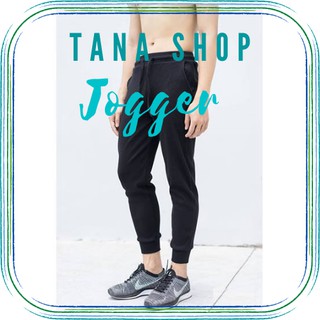 Quần jogger thun gân Age2x nam nữ basic 3 màu đen xám xanh lính