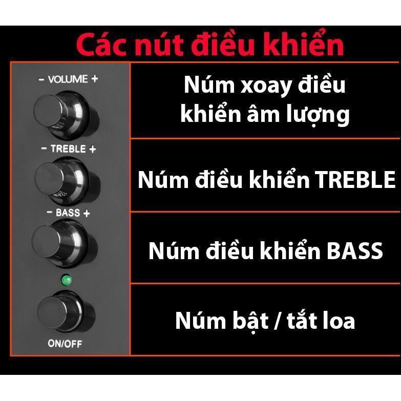 [Mã ELHACE giảm 4% đơn 300K] Loa Máy Tính SADA D-202, Có Núm Chỉnh BASS Và TREBLE