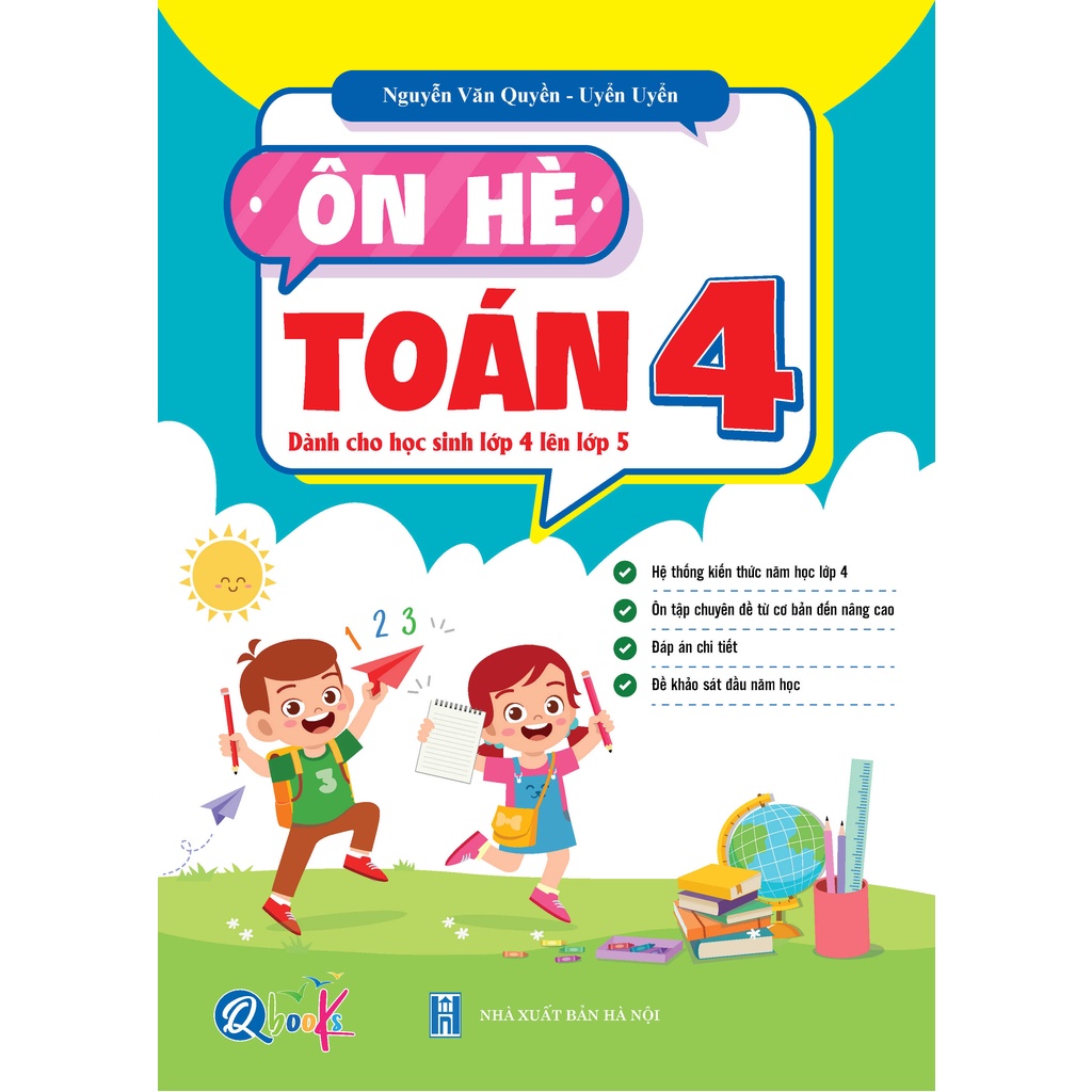 Sách - Combo Ôn Hè Toán và Tiếng Việt 4 - Dành cho học sinh lớp 4 lên 5 (2 cuốn)