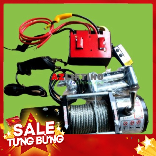 Tời điện kéo xe ô tô 6000lbs hai.7 Tấn 12V/24V