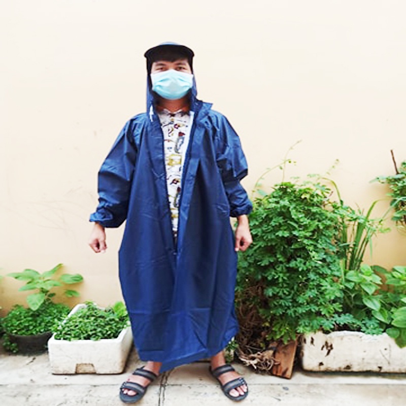 Áo Mưa Măng Tô Hàn Quốc, Áo Mưa Khoá Kéo Vải Dù Cao Cấp, Khổ To Rộng, Màu Sắc Tươi Sáng