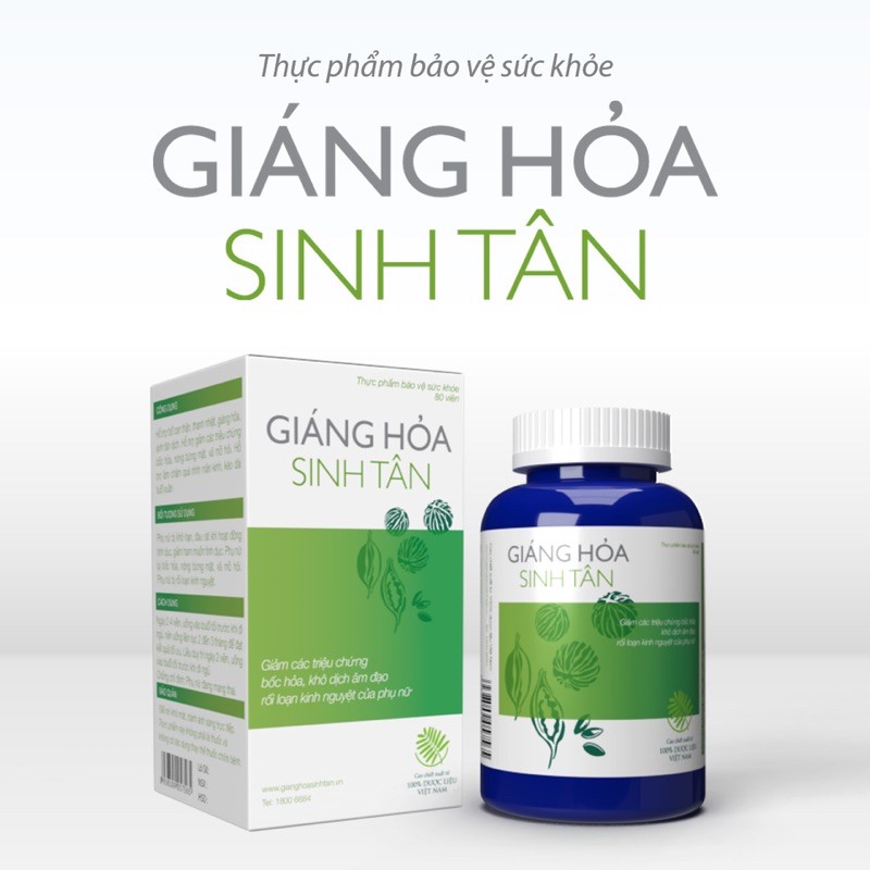 GIÁNG HOẢ SINH TÂN(CHÍNH HÃNG)- Giảm triệu chứng bốc hỏa, nóng bừng mặt, đổ mồ hôi ở phụ nữ