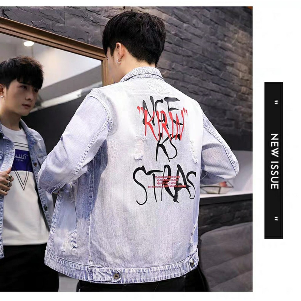 [Xả kho] Áo khoác jean unisex nam nữ top 10 giá yêu thương xả kho kiếm SAO fullsize 40-75kg Panda