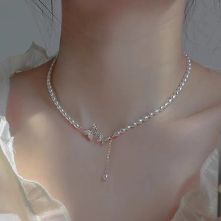 Vòng cổ ngọc trai hình nơ 5-6mm