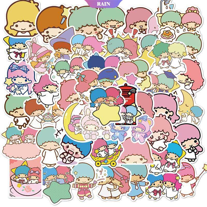 SANRIO Bộ 50 Miếng Dán Trang Trí Laptop Họa Tiết Hoạt Hình Hello Kitty Dễ Thương