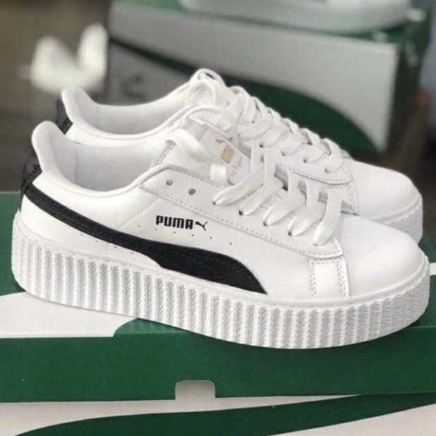 [FREE SHIP] Giày thể thao Sneaker Puma nữ,Puma đế nâu da bóng,đen trắng, full trắng hottrend 2021 | BigBuy360 - bigbuy360.vn