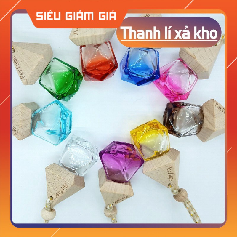 Lọ Đựng Tinh Dầu Lục Lăng Treo Xe Ô Tô - Vỏ Chai Tinh Dầu Thủy Tinh - Tinh Dầu Thơm Phòng - Khử Mùi Phòng - Tủ Quần Áo