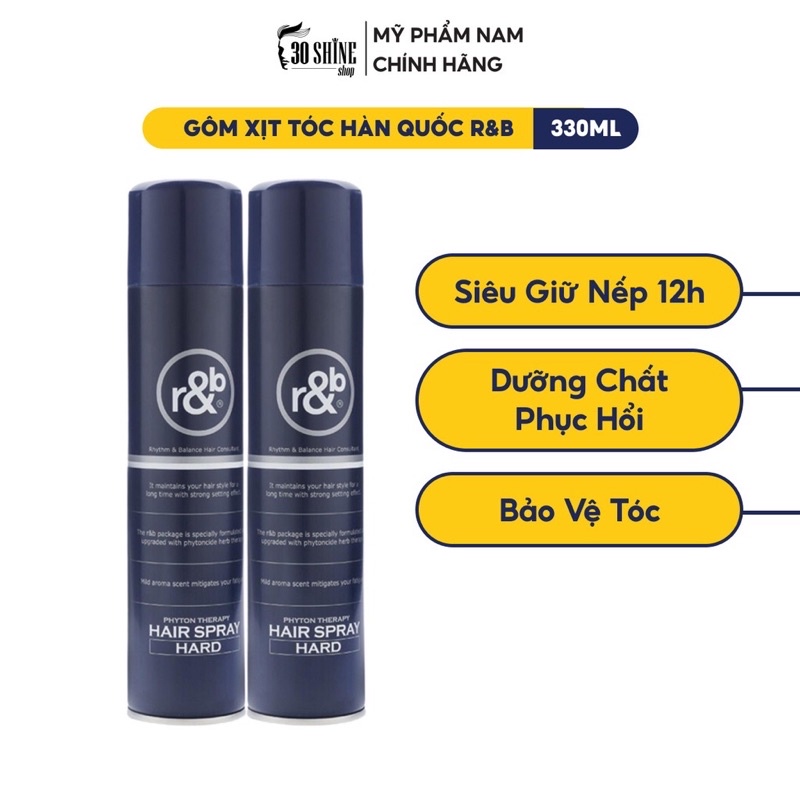 Keo Xịt Tóc R&B Hair Spray Hard 330ml 30 Shine