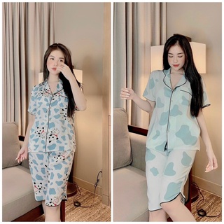 Đồ ngủ Pyjama lụa satin cao cấp – Bộ lửng