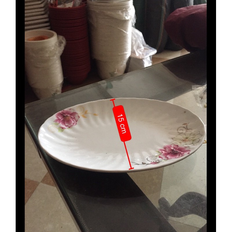 Đĩa bầu dục sứ hoa bát tràng