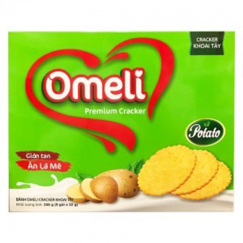 Bánh cracker OMELI 288G 9gói đủ vị