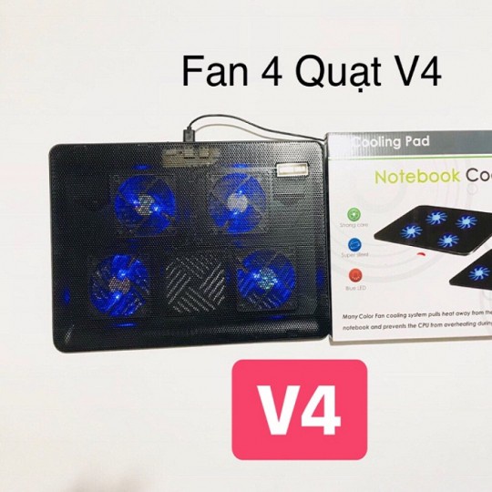 [5❤️][FREESHIP] ĐẾ TẢN NHIỆT LAPTOP V4 (4 FAN), V5 (5 FAN), S1, S2, S3 [HCM]