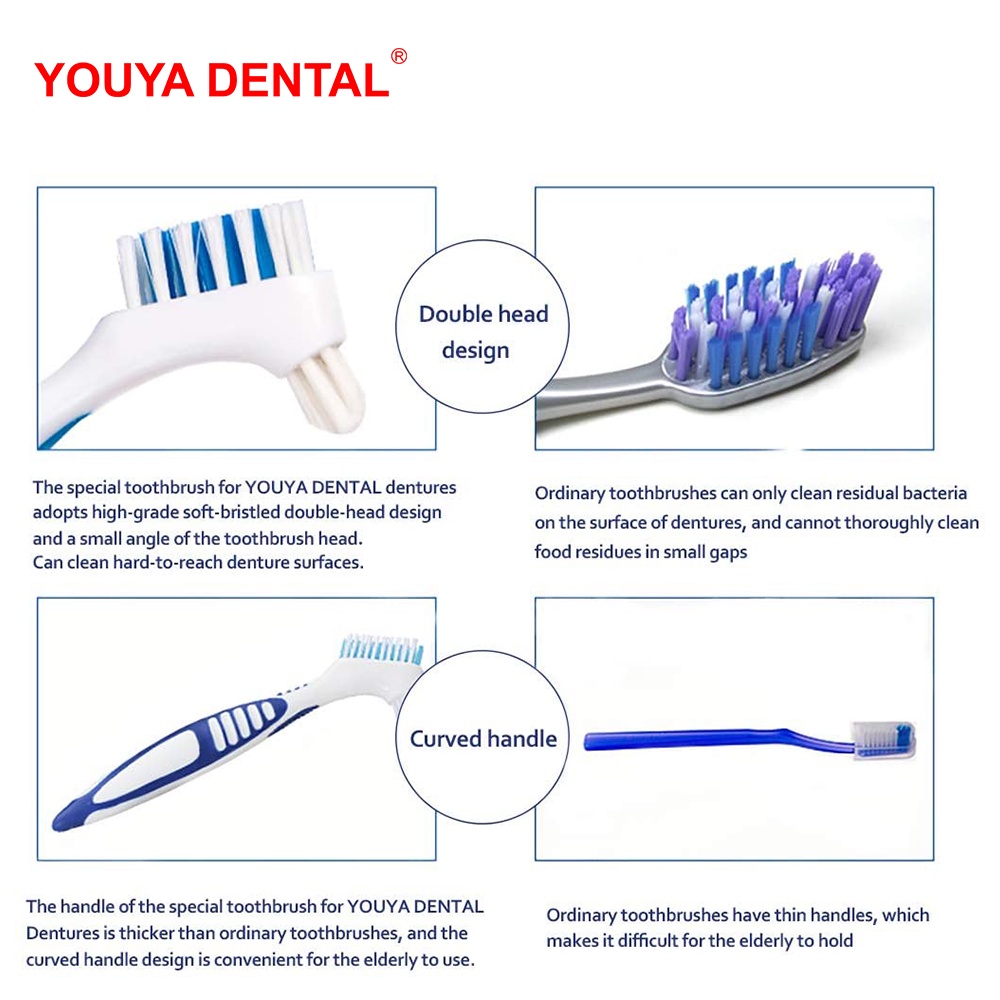 Bàn Chải Đánh Răng Hai Mặt Có Tay Cầm Tiện Dụng