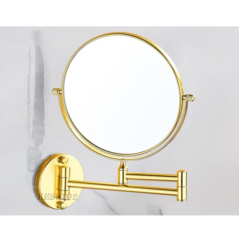 Gương Trang Điểm Hai Mặt Phóng Đại 3X Kesoto2 Có Thể Xoay Gắn Tường Tiện Lợi