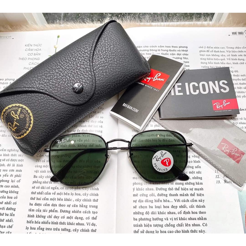 Kính mát chính hãng Rayban Hexagonal mẫu hot hit nhất đã back stock  Model RB3548N 002/58