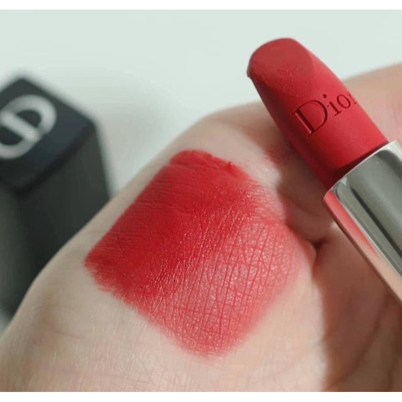 Son Dior Rouge Matte 999 size mini 1.5g unbox- Velvet 999 fullsize unbox