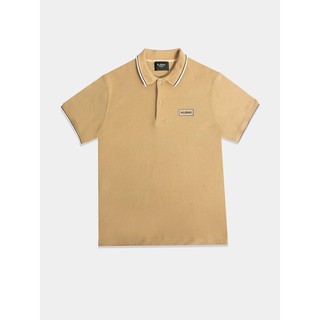 Áo polo kleino rubber tag logo - beige