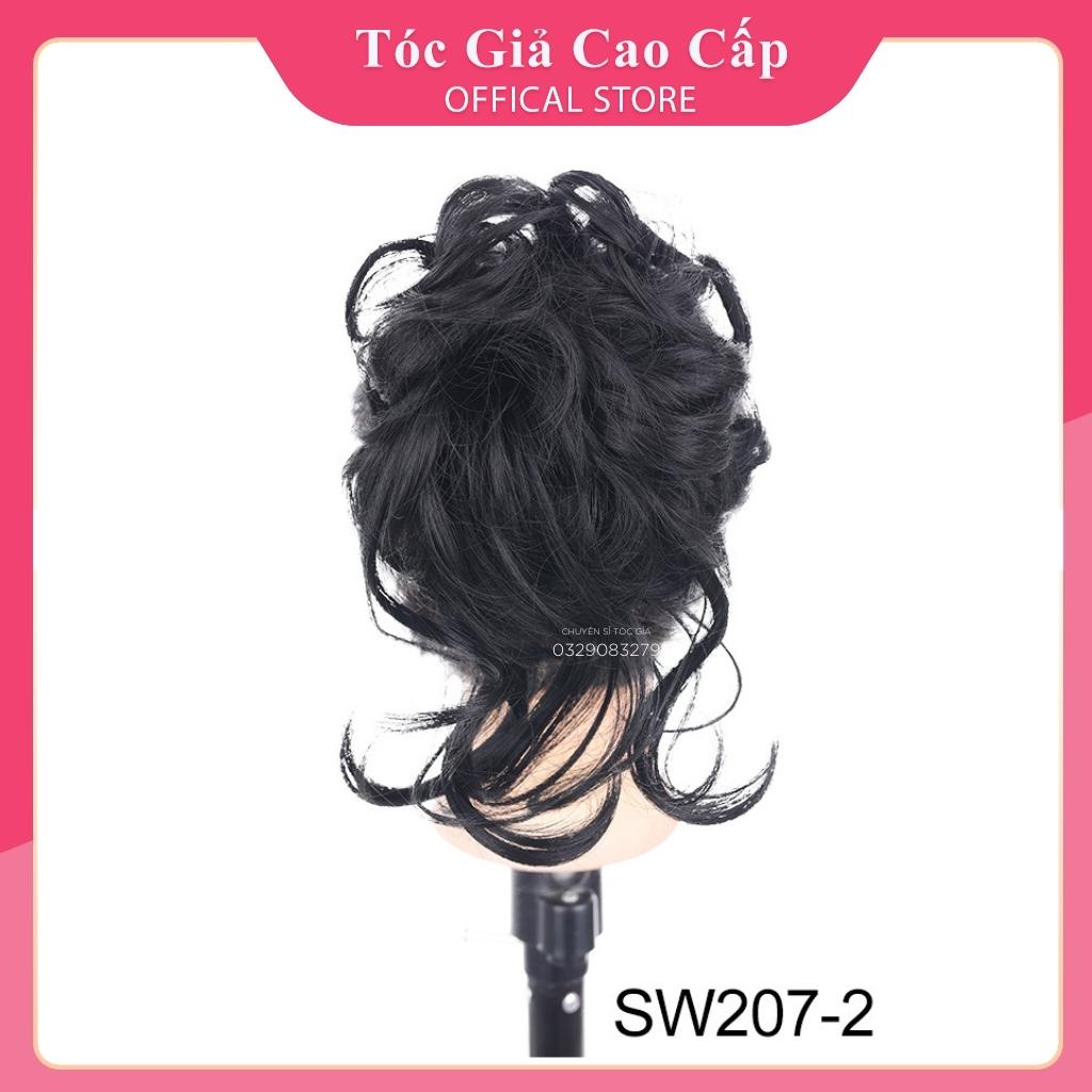 Tóc giả búi xoăn kẹp , có râu mẫu mới, DW207