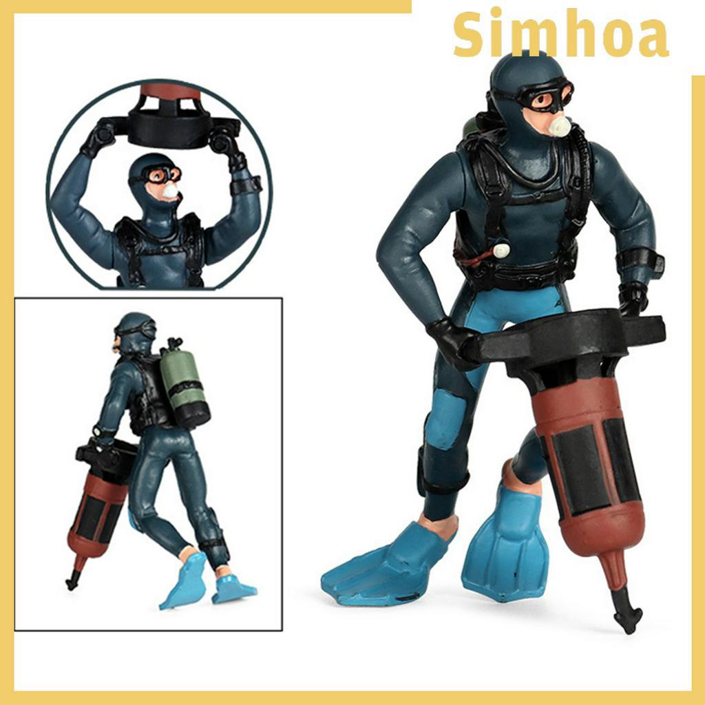 Mô hình thợ lặn thu nhỏ trang trí bể cá cảnh đa năng