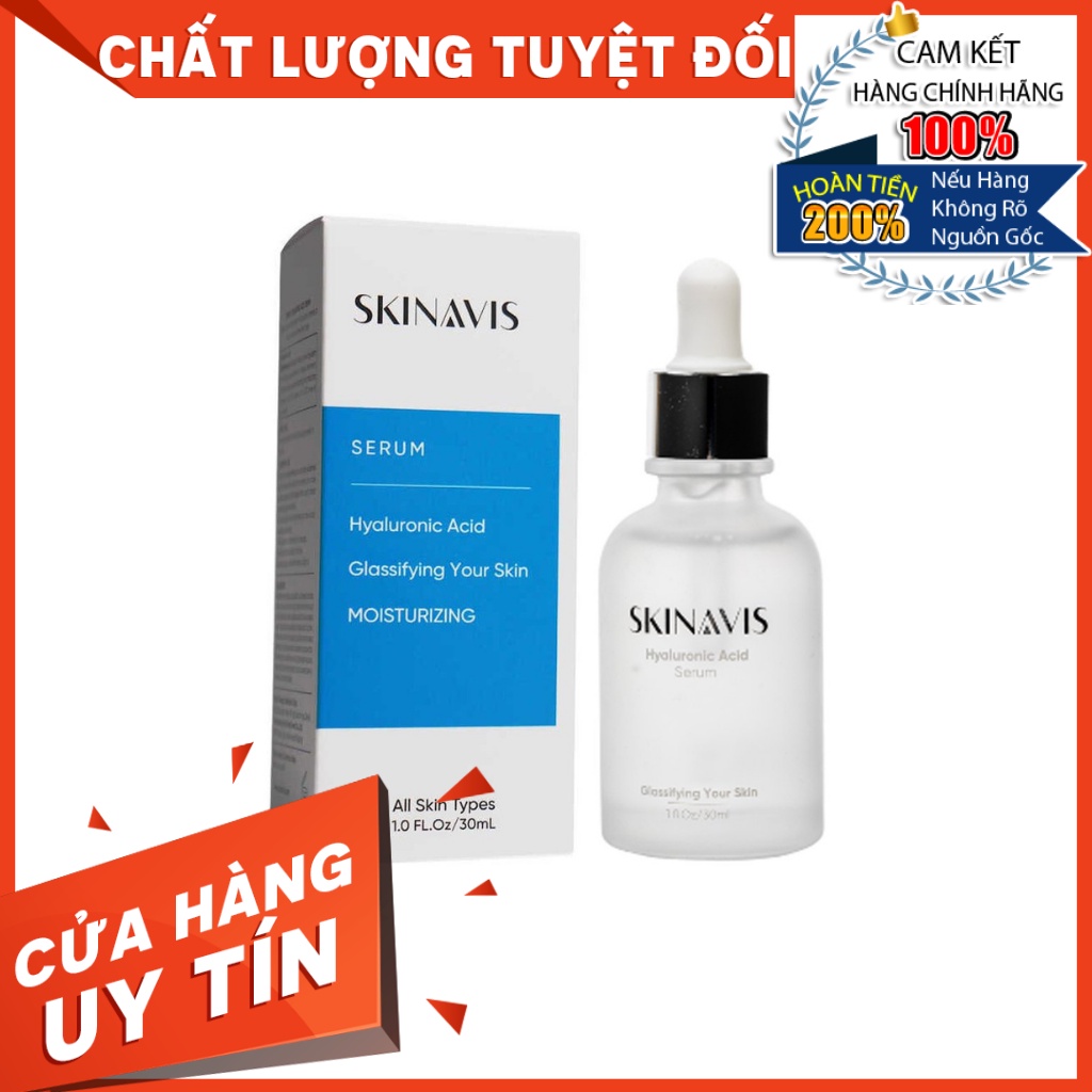 Tinh Chất Serum Cấp Ẩm Phục Hồi Da SKINAVIS Hyaluronic Acid & Niacinamide + B5, Dưỡng Ẩm, Trắng Sáng Da