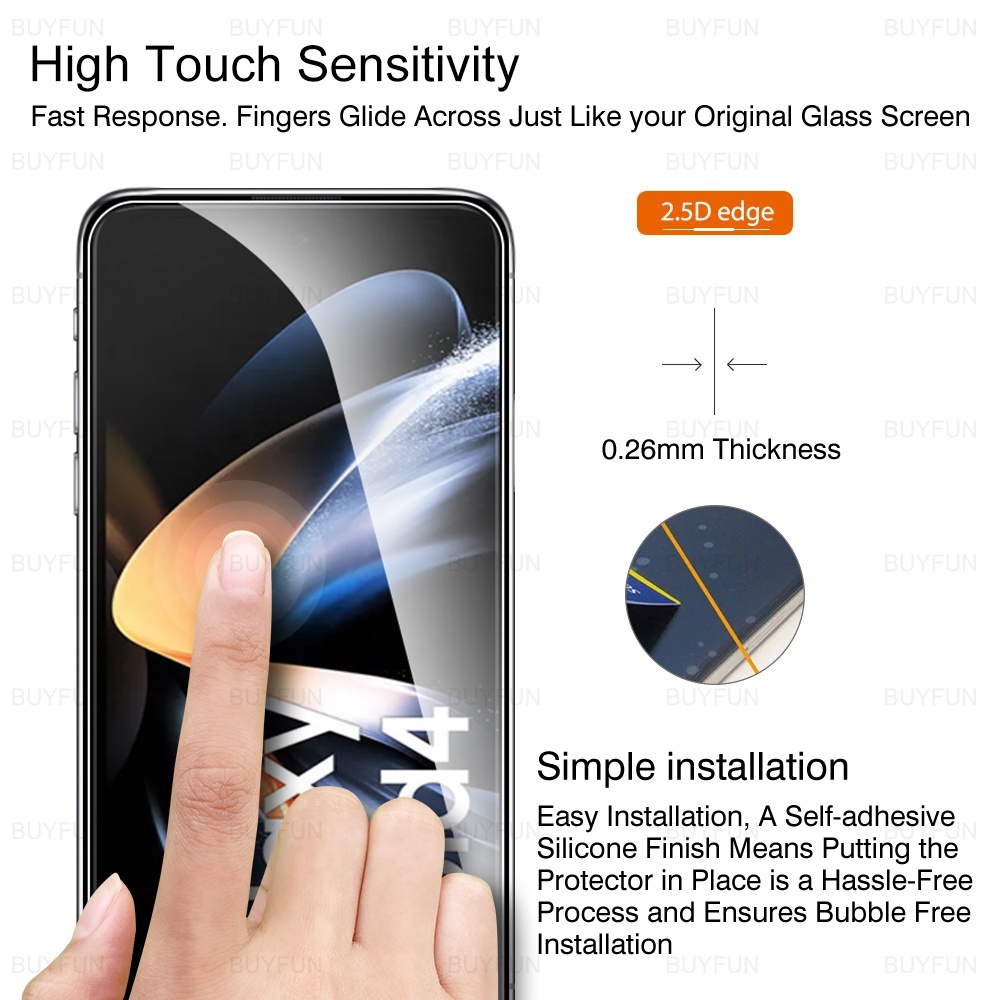 Set 4 Kính Cường Lực Bảo Vệ Màn Hình Điện Thoại Samsung Galaxy Z Fold4 7.6inch Samsung Samsun Z Fold 4