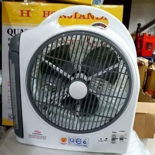 Quạt tích điện 10 inch Honjianda (loại 2 bình ắc qui)