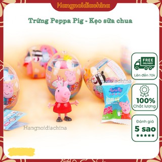 Trứng đồ chơi peppa pig kèm kẹo sữa chua + peppa pig siêu xinh!