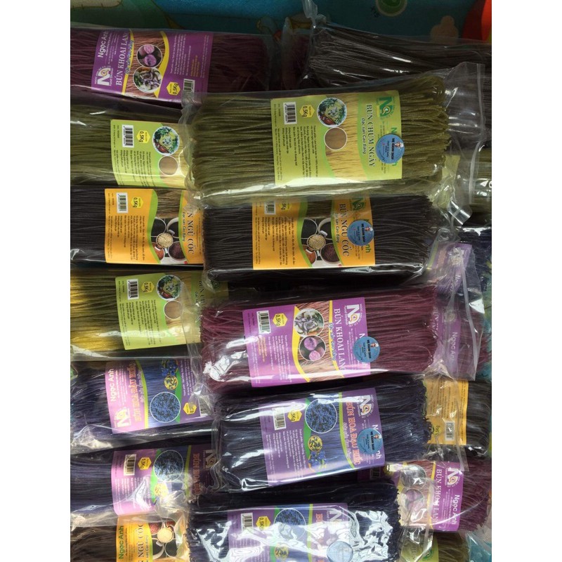 Mì bún khoai lang tím/hoa đậu biếc/chùm ngây/gạo lứt ngũ cốc eatclean/keto Cao Bằng (500g) | BigBuy360 - bigbuy360.vn