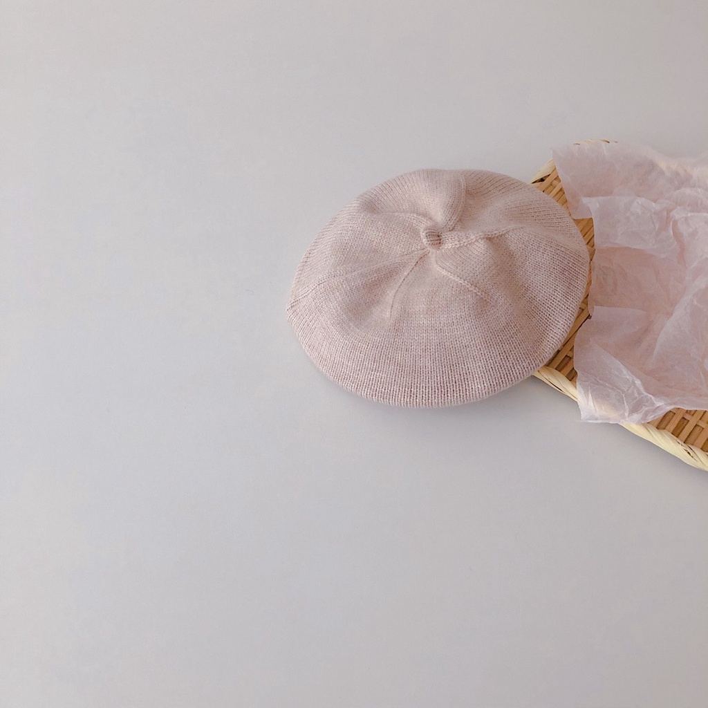 Mũ Nồi Đan Len Màu Sắc Ngọt Ngào Thời Trang Mùa Thu Cho Bé Gái