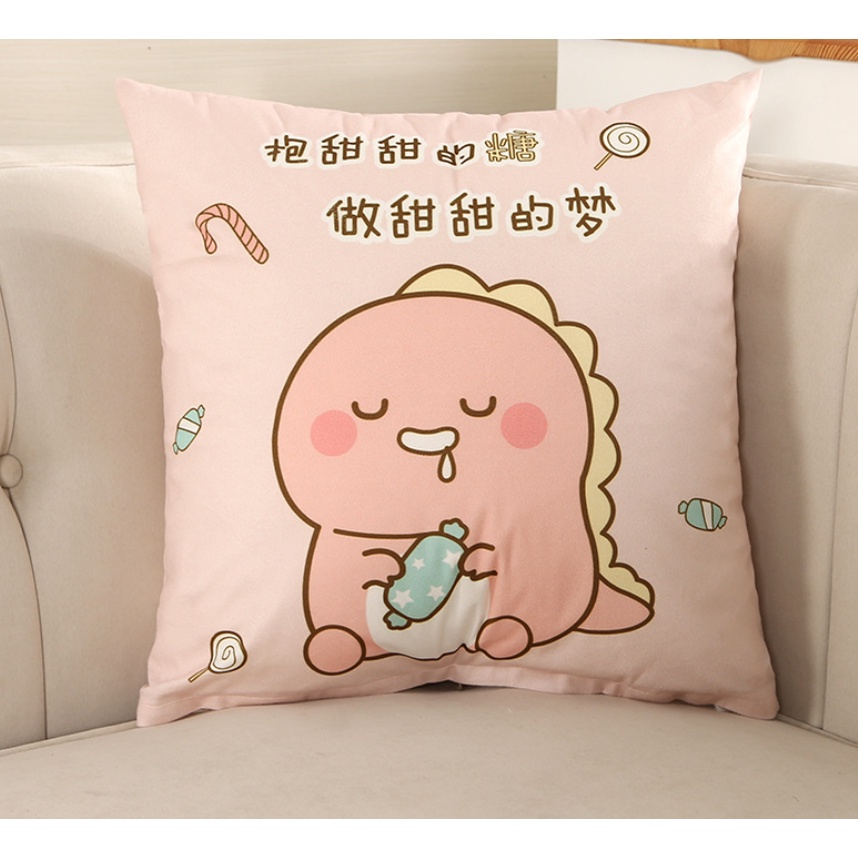 Gối vuông decor anime, họa tiết Hoạt Hình Cute bằng chất liệu nhung mịn cao cấp