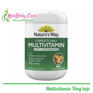 [ Chính Hãng ] Vitamin Tổng Hợp Và Tảo Biển Nature’s Way Complete Daily Multivitamin 200 Viên Úc
