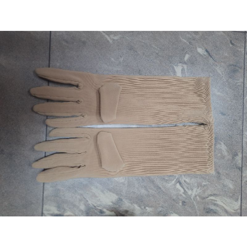 Gang tay chống nắng 2 lớp dầy, màu trơn trơn thun tăm size 4 tất tới đầu gói tay