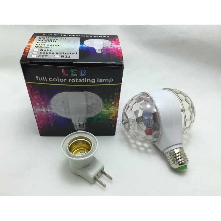 Tặng chuôi Đèn Led Xoay 7 Màu, đèn chớp 7 màu, đèn trang trí, đèn Led karaoke, đèn Led vũ trường, đèn cảm ứng  âm thanh