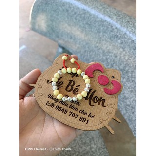 Vòng dâu 9 bi bạc cho bé gái