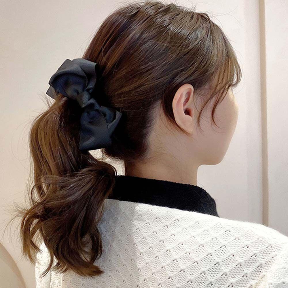 Kẹp Tóc Đuôi Ngựa Màu Trơn Phong Cách Hàn Quốc Thanh Lịch