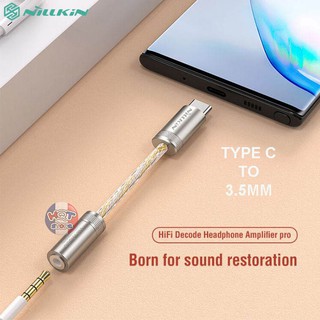 Jack chuyển đổi type c to 3.5mm adapter nillkin nh2 hifi decode pro chính hãng cho note 20 ultra / s20 ultra / note 10 p
