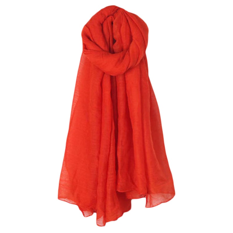 Youyo Khăn Choàng Đầu Cotton Lanh Nhẹ Màu Trơn Thời Trang Mùa Hè Dành Cho Nữ