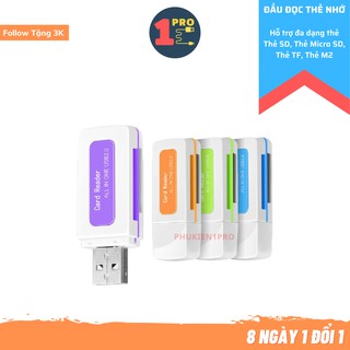 Đầu đọc thẻ nhớ all in one, tất cả trong một, hỗ trợ nhiều loại thẻ SD, Micro SD, TF, M2