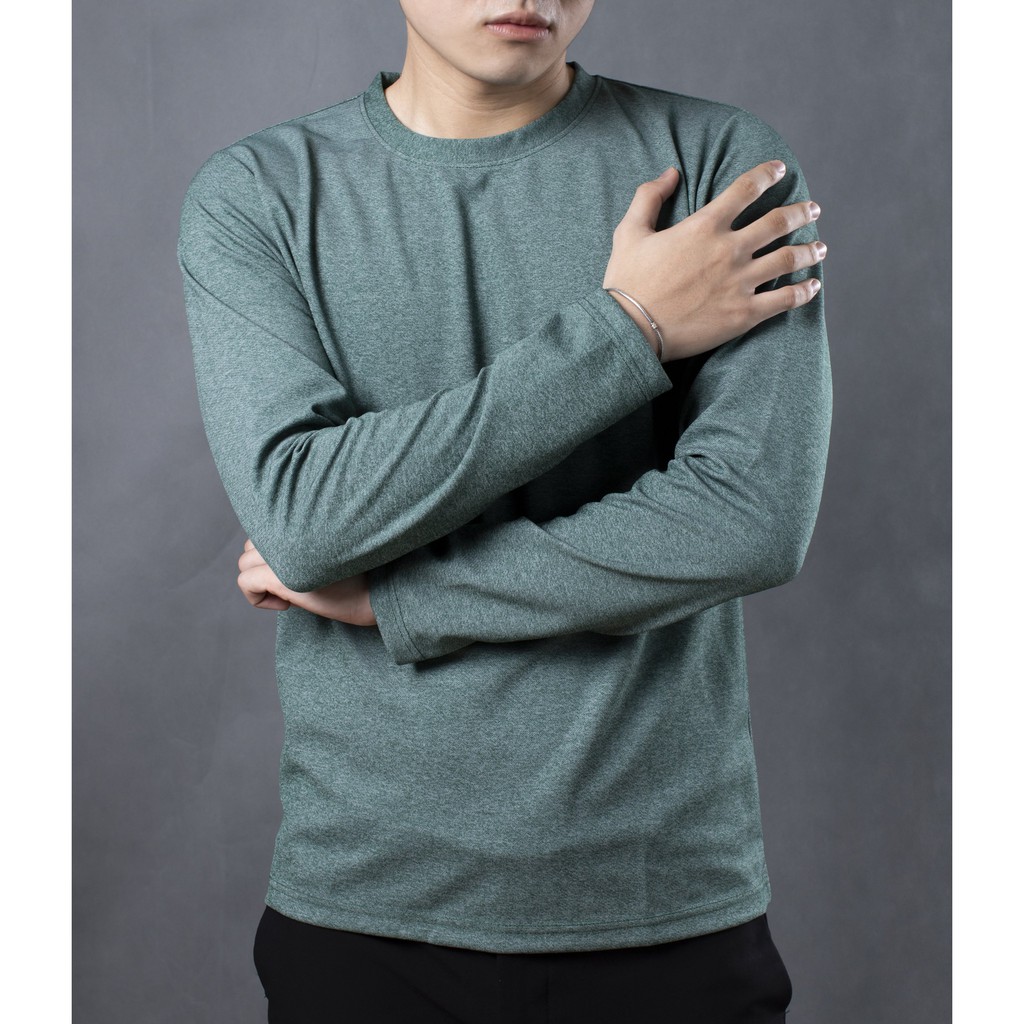 Áo thun dài tay nam cổ tròn LADOS - 9032 với chất vải cotton muối tiêu dày nhưng cực mịn và mát mẻ | BigBuy360 - bigbuy360.vn