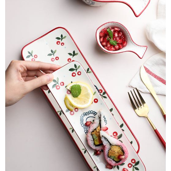 [CÓ SẴN] Bát đĩa sứ họa tiết vẽ tay Cherry đỏ - Bộ sưu tập số 2 | BigBuy360 - bigbuy360.vn