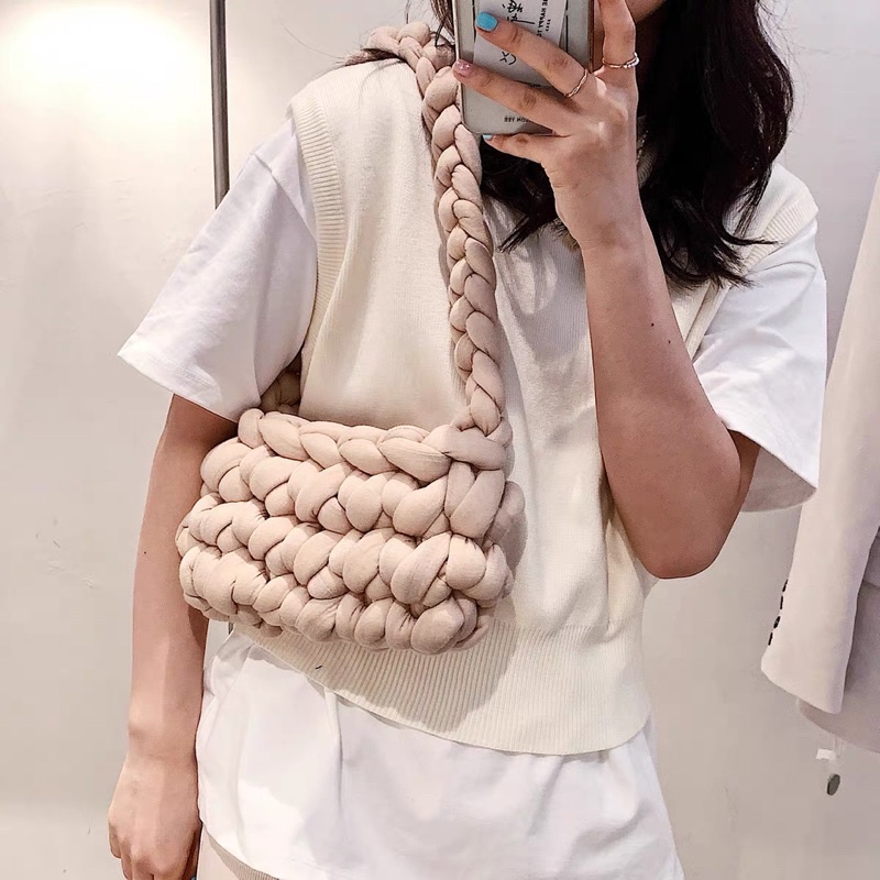 BLOOM SHOULDER BAG - TÚI LEN BÔNG HANDMADE